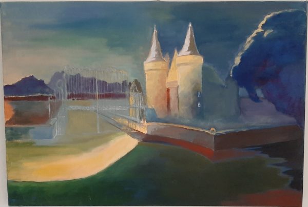 Hôtes et artistes en poitou - Rêve d'un Château - Sully-sur-Loire - Huile sur Toile